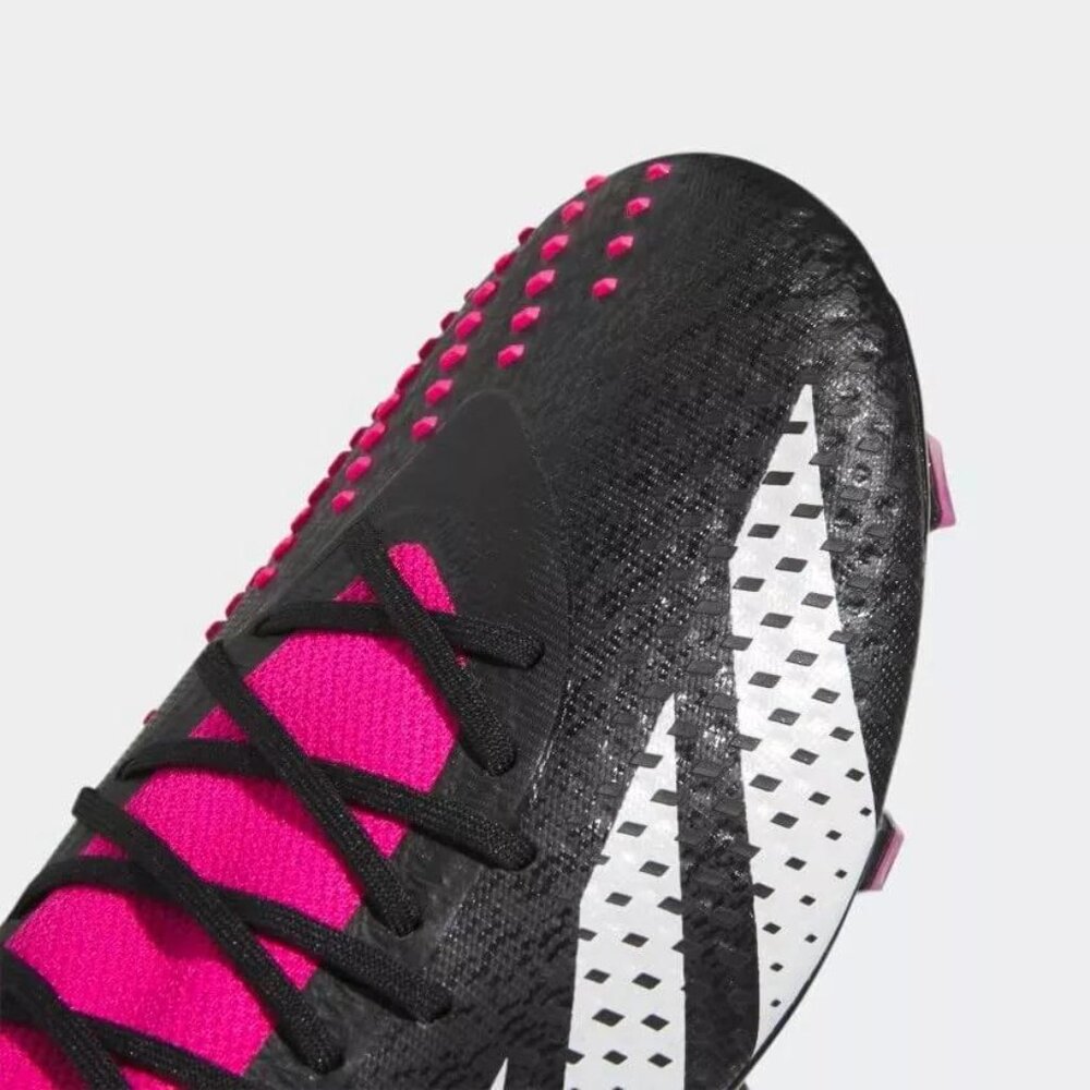 NEW adidas Predator Accuracy.1 FG Soccer Cleats GW4569 Black/White/Pink - Picture 7 of 8
